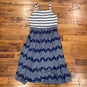 Blue and white anchor dress